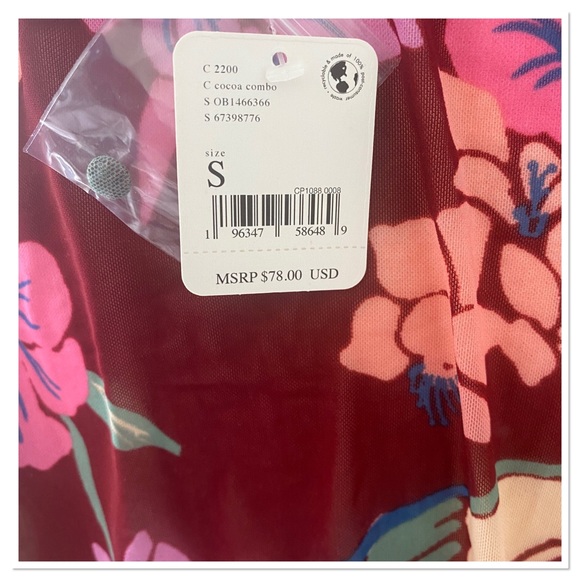 Free People Paradise Floral Print Tie Ruched V-Neck Long Bell Sleeve Top - Picture 7 of 7